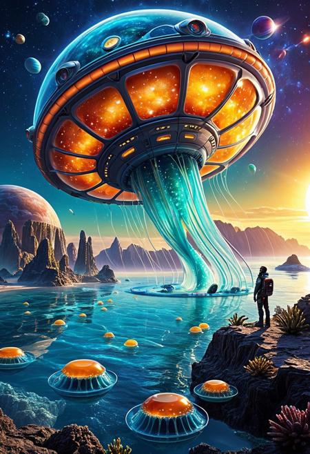 "Pretend you're a galactic travel agent specializing in vacations for alien species. A jelly-based lifeform from the planet Glubthar wants a thrilling but safe vacation. Design their perfect travel itinerary, including destinations, meals (if applicable), and activities — keeping in mind they dissolve in sunlight and communicate via sound vibrations in water."