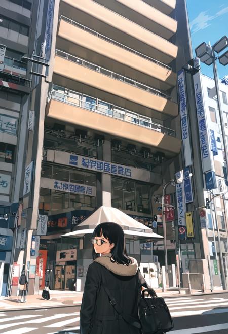 新宿にある有名書店 famous bookstore in Shinjuku, Tokyo, JAPAN SDXL SDXL_V1