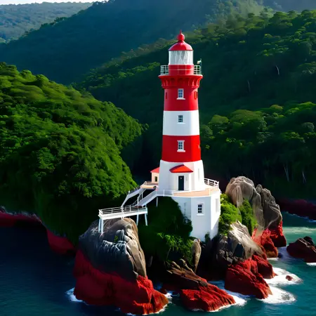 SDXL Red-White Lighthouse Embedding
