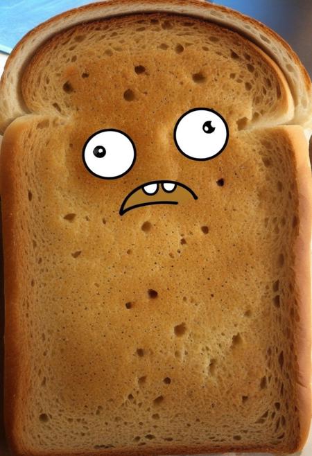 Angry load of bread with googly eyes,  Rage
