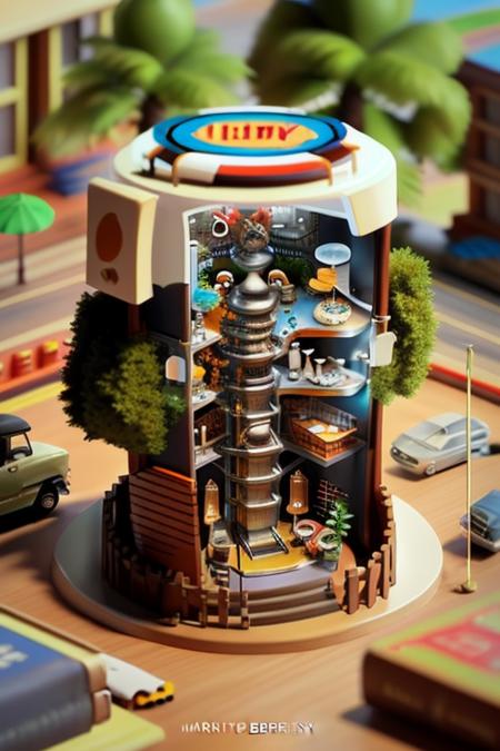 a miniature, Chris LaBrooy, detailed illustration, a tilt shift photo, naive art , microverse_creator