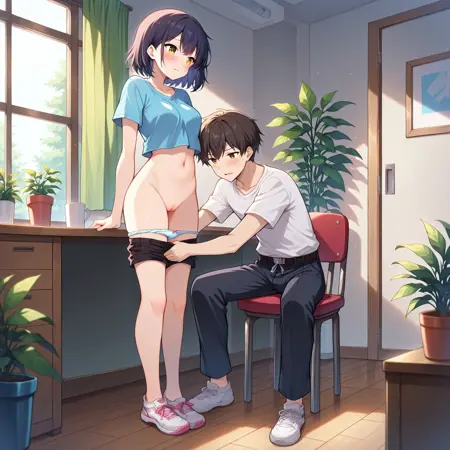 Stripping for OTK spanking | BDSM | IL