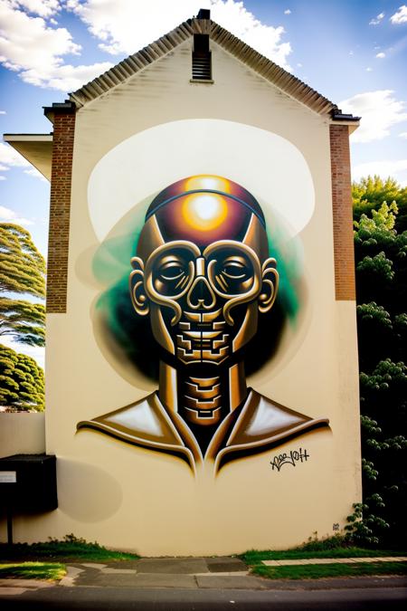 photo of a award winning street art , graffiti ,( street_art )