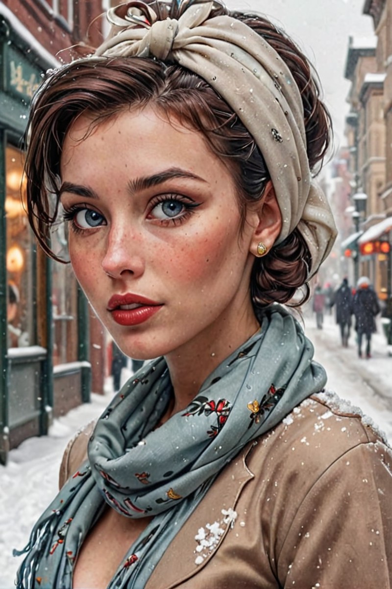 by james jean and norman rockwell, (realistic pin up illustration: 1.4), (hdr: 1.21), 4k, masterpiece, (high quality: 1.2)...