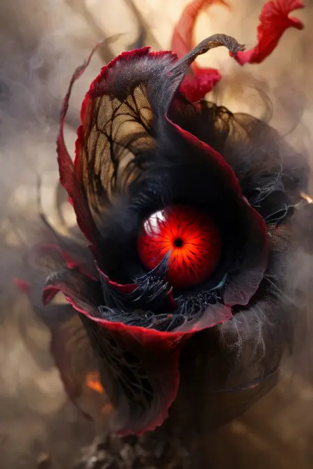 Red eye flower
