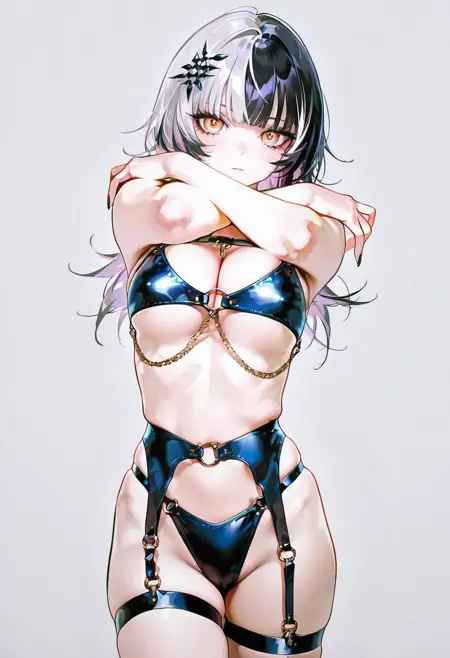 Body Harness - illust - chain bra