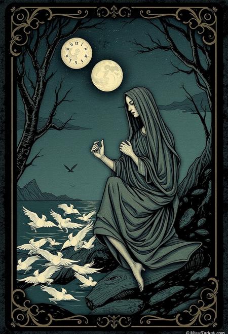 She said, "There is no reason and the truth is plain to see",
That I wandered through my playing cards and could not let her be,
One of 16 vestal virgins who was leaving for the coast,
And although my eyes were open they might just as well have been closed