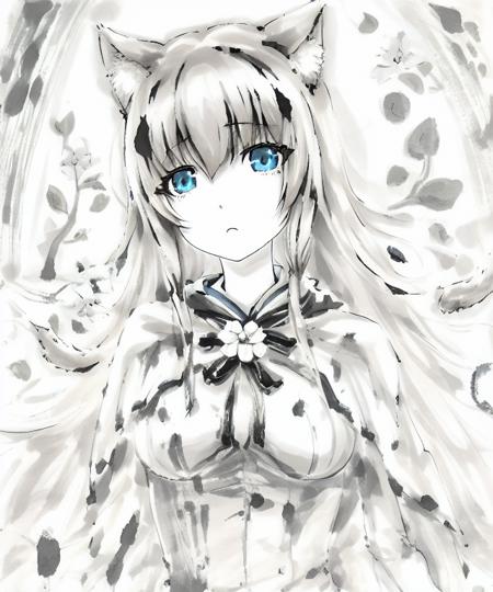 1girl, inkwash,
tears,solo, cat girl, silver hair ,blue eyes, large chest, solo, messy hair, long hair, nude,blue capelet, cat ears, cat tail, animal ear fluff,[cyberpunk::0.4],(in box:1.1),through glass and translucent fluid,[forest leaf orange:0.3],orange slice,lemon,blue,[white flower:0.2], [cinematic lighting:0.6], light particle, upper body
 <lora:inkwash:1.2>