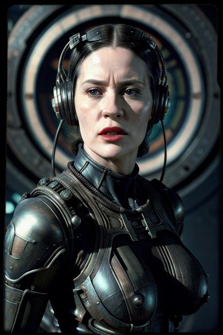 Mature Irish princess,huge breasts, detailed skin, strong jawline, lipstick bulging muscles, muscle striations,(Adeptus Mechanicus priests chant, cog hymns thrum, blessed Triumph gleams, cybernetic tongues tend, machine-spirit appeased:0.7),art by Karol Bak and Magali Villeneuve,lois_pacen, (Extradimensional Background, Planetary Background, Mirrors Background, Reflections Background, Alien Bazar, Hyperpunk, Detailed Background, Atomic Heart, Mad Max, Total Recall, Escape from New York),analog photo, vintage, faded film, film grain, polaroid, postcard style,Borg, cable, cyborg