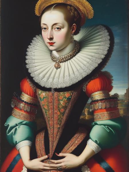 <lyco:SofonisbaAnguissola:1.0> woman in style of Sofonisba Anguissola