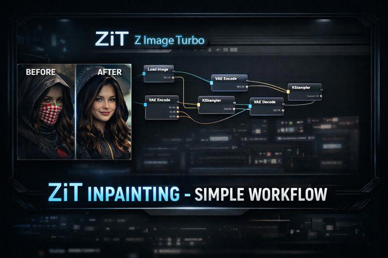 Simple Inpainting Workflow for Z Image Turbo (ComfyUI)