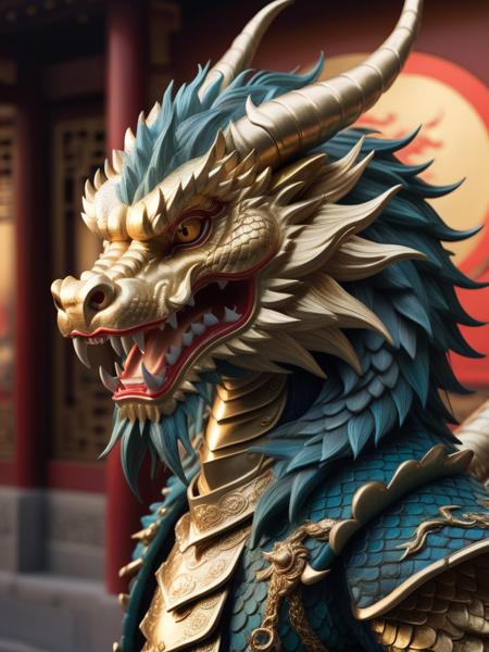 <lora:03realismPainting_Hap_XL:2.6>, realism American art painting oil painting,masterpiece,highly detailed, <lora:add-detail-xl:0.0001> ,<lora:hand 4:0.0001>,  apture a photo-realistic image of a Chinese dragon with dragon horns, no legs, adorned with black scales featuring intricate red and gold patterning. The Chinese dragon should have colorful, beautiful eyes and be depicted in a dynamic full-body pose. Utilize cinematic lighting with Rembrandt lighting techniques to create depth and drama in the image. Incorporate volumetric lighting to enhance the atmosphere around the Chinese dragon. The photograph should be taken with an aperture of F/2.8 to create a shallow depth of field and focus attention on the subject. Ensure maximum detail and ultra-realism in the rendering. The Chinese dragon should be centered in the frame, commanding attention and exuding beauty and majesty. The overall composition should be visually captivating and showcase the intricate details of the Chinese dragon's scales and horns.(Dramatic Lighting, Photography, 3D Illustration, Vibrant Colors, Exquisite Detail, Award Winning, Stunning),