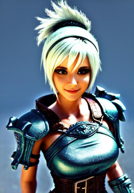 sfw, <lora:riven:0.8>, riven, 1girl, solo, smile, portrait,, (masterpiece, best quality, absurdres, detailed, ultra-detailed:1.3), hot