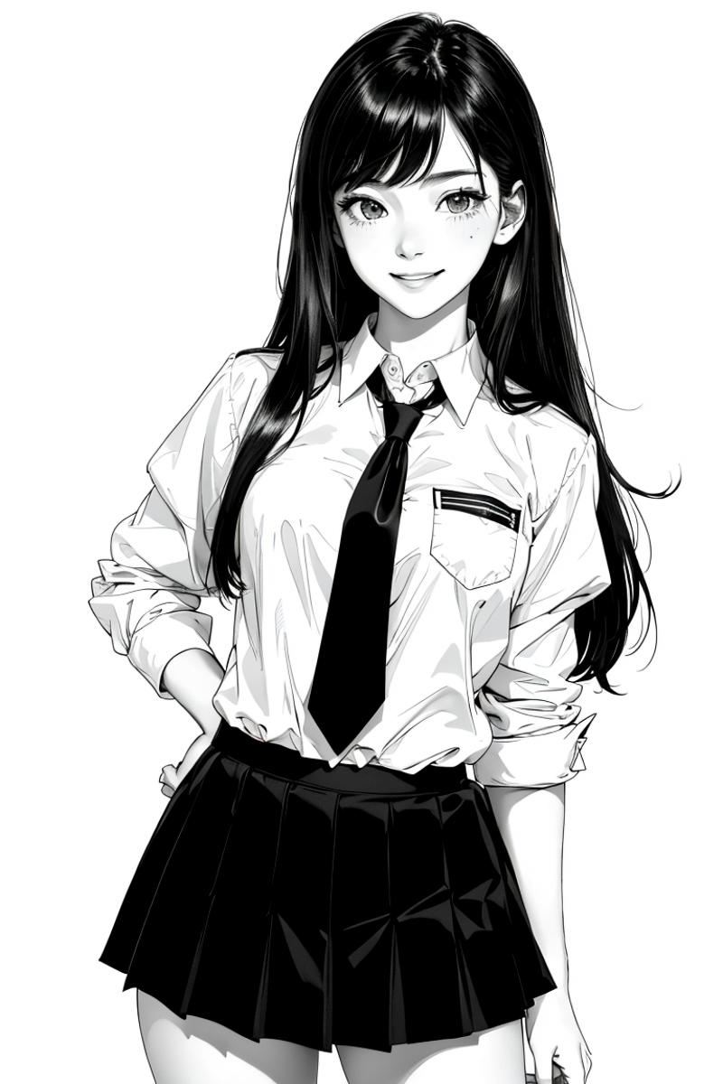 Anime Lineart / Manga-like (线稿/線画/マンガ風/漫画风) Style image by KusaPinPon