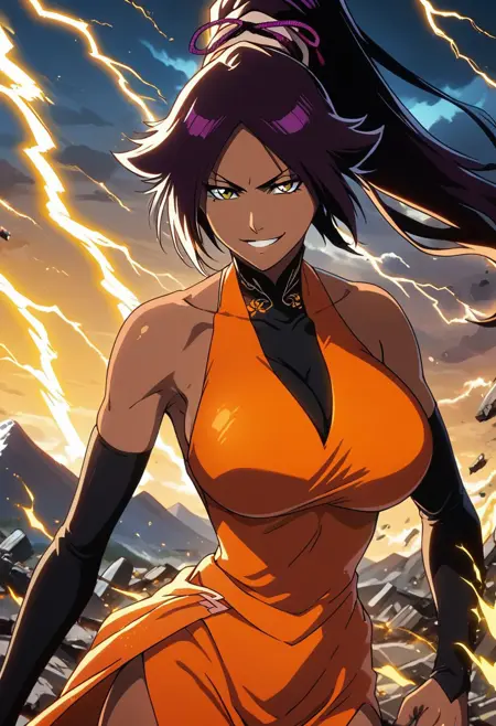 Yoruichi Shihōin (四楓院 夜一) from "BLEACH" V3 - (REMASTERED QUALITY+NEW OUTFIT & POSES)