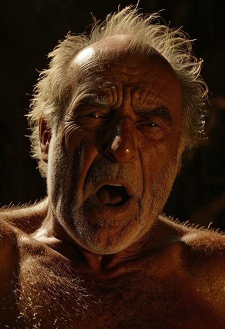 Erotica, erotic sensual movie scene, Hazey atmosphere, Volumetric Lighting, light depth, dramatic atmospheric lighting, , closeup of old hairy tanned man having an intense orgasm,