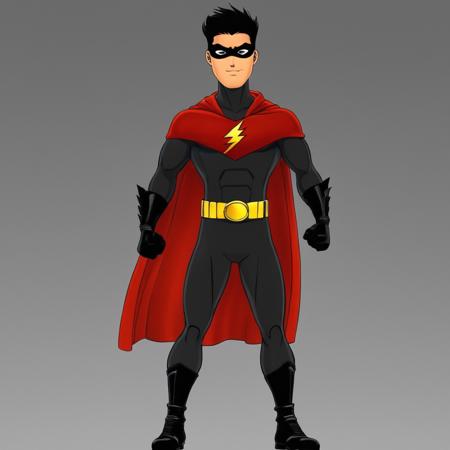 manga style art of  <lora:Original video animation style:0.8>
An animated photo of a cartoon character dressed in a robin grason and black outfit,solo,smile,black hair,gloves,1boy,closed mouth,standing,male focus,boots,black gloves,belt,cape,bodysuit,mask,transparent background,superhero , anime, animated look, animated face, animated eyes, animated legs, animated hands, animated fingers, animated toes, animated lips, animated teeth, animated eyebrows, animated body, animated background, world of animation, manga style, animation, cartoon, colorful, different color, cinematic, cartoon film, film animation, different anime characters, detailed animated background, detailed animated environment, animated, hdr animation, animated photo, 2d animation, comic book animation, detailed animation, animated graphic novel, animated movie style, ova style, animation studio style, Original video animation style, vibrant, high-energy, detailed, iconic, Japanese comic style, manga