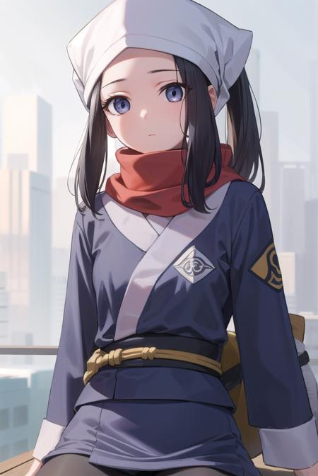 pokemonakari, <lora:pokemonakari-lora-nochekaiser:1>,
pokemonakari, black hair, (grey eyes:1.5), long hair, ponytail, sidelocks, (small breasts:1.2),
BREAK black pantyhose, black undershirt, brown footwear, head scarf, jacket, loose socks, pantyhose, red scarf, sash, scarf, shoes, socks, white headwear, white pantyhose,
BREAK looking at viewer, (full body:1.2), upper body,
BREAK outdoors, city, sky,
BREAK <lyco:GoodHands-beta2:1>, (masterpiece:1.2), best quality, high resolution, unity 8k wallpaper, (illustration:0.8), (beautiful detailed eyes:1.6), extremely detailed face, perfect lighting, extremely detailed CG, (perfect hands, perfect anatomy),