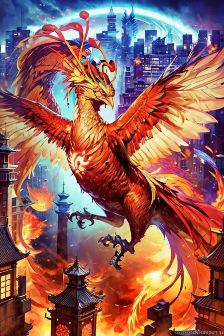 fenghuang phoenix bird fire