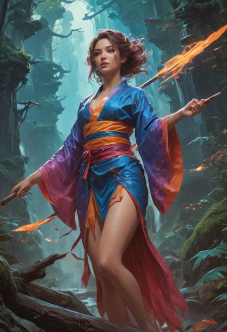 japanese nihonga painting about In the unpublished and breathtaking image (far beyond the unseeable) by john berkey, the essence of the Master's artistry shines through with remarkable clarity. As your eyes wander across the canvas, you'll encounter a harmonious fusion of elements that defy convention and ignite the imagination. It is a visual symphony that stands as a testament to Berkey's boundless creativity. Vibrant and sublime colors dominate the image, bursting forth with a luminosity that captivates the viewer., d&d, fantasy, highly detailed, digital painting, artstation, sharp focus, fantasy art, character art, illustration, 8k, art by artgerm and greg rutkowski