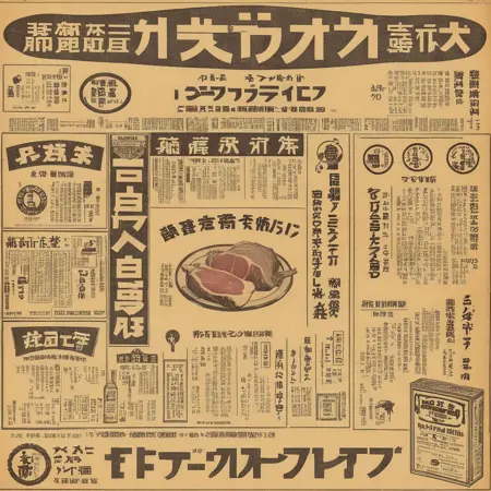 Old japanese newspaper style