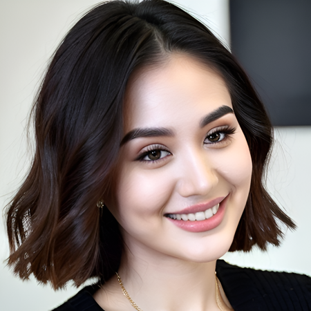 instagram photo, closeup face photo of 23 y.o mengl in black sweater, cleavage, pale skin, (smile:0.4), hard shadows
