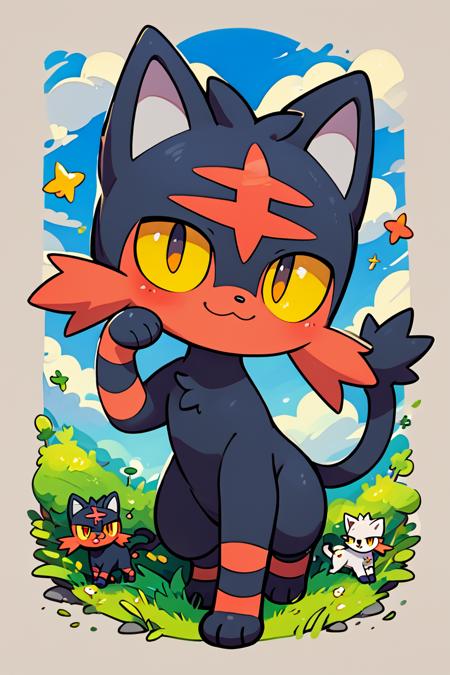 Litten: Fire Kitten Pokemon | ニャビー (Pokedex #0725) [Pony] v1.0