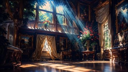 (wide shot, wide-angle lens,Panoramic:1.2),super vista, super wide AngleLow Angle shooting, super wide lens,
Rococo stylesolo, bare shouldersstrapless dresssunbeamsunlightmedium breasts,
curtainstreelight raysreflectionlong hairstairs
<lora:~Q?-mSSlu; Rococo style:1>