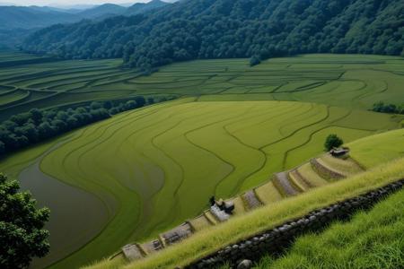 Rice terrace, bright