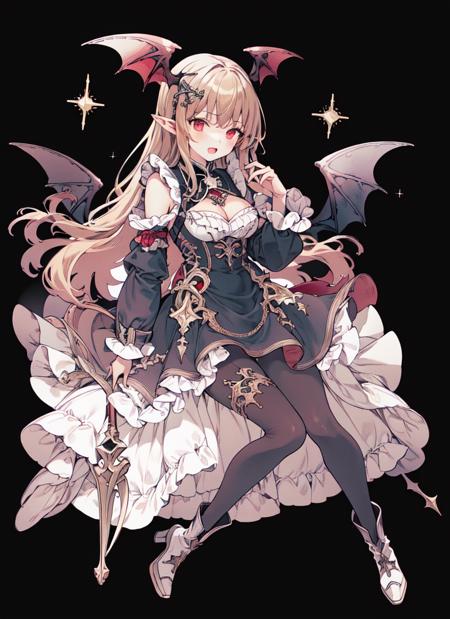 (1girl, solo, white background, transparent background,:1.3),  detached sleeves, long sleeves, eyebrows visible through hair, cleavage, frills, sparkle, bangs, hair ornament,  