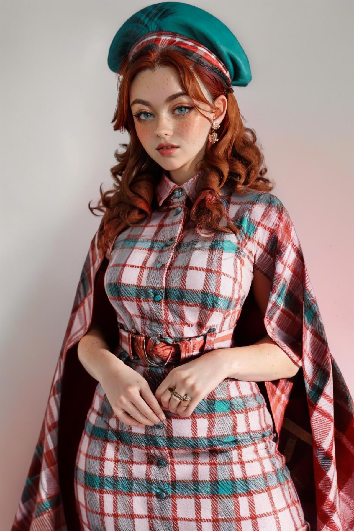 Plaid Dress with attached Cape image by freckledvixon