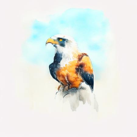 Eagle <lora:watercolo_candidate_0.4:1>