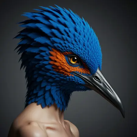 Bird X Human. FLUX LoRA