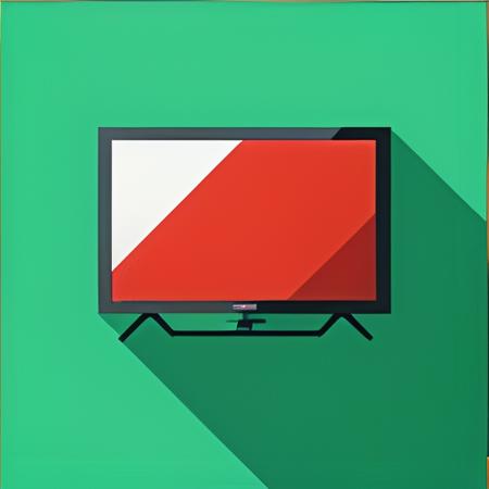 FlatIcon of a flat screen tv on a blue background <lora:flaticon_v1_1:0.8>