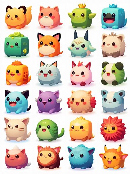DE_Cube-Shaped Character Icons_Diverse Theme Generation v1.0