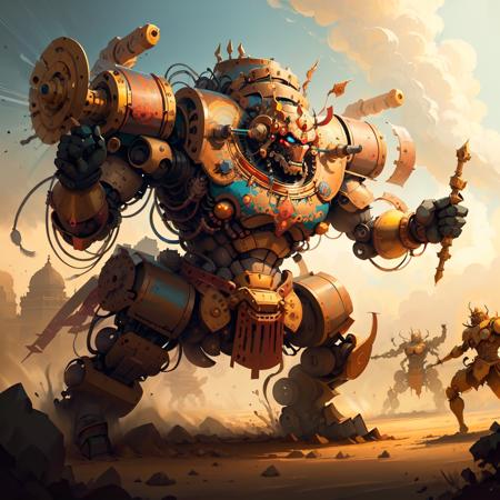 <lora:MahabharataPunkAI:.9>
MahabharataPunkAI
battle mech