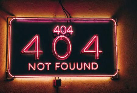 Photo, Neon sign with text "404 Not Found",  background is a cyberpunk scene <lora:Harrlogos_v2.0_Text:1.0>