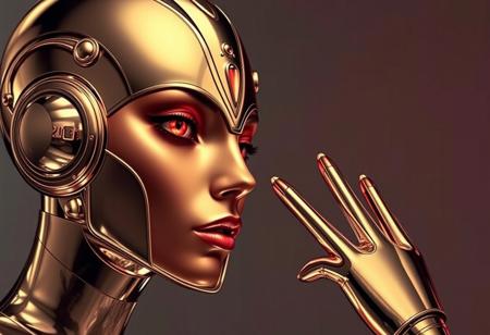 Avant-garde , 1970s futurism, chrome and gold
