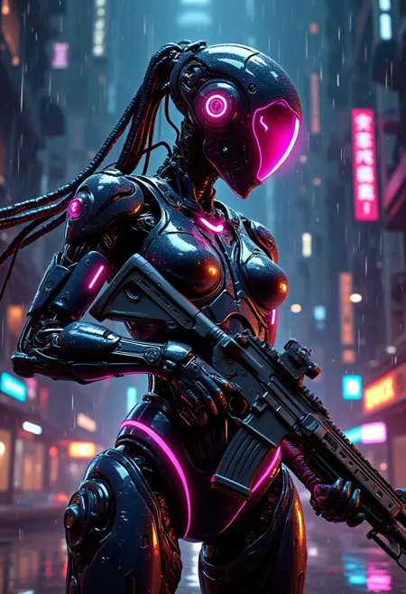 A_Cyberpunk Style_Robot Character Generation