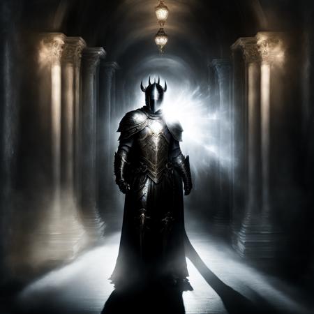 photo, an ascendent knight standing in dark corridor with black sun in night sky behind (AscendentRedux style:1)  <lora:djzAscendentRedux:0.8>