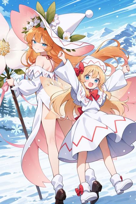 Lily White (Touhou Project) & Lily White (Fairy Who Heralded Too Much Spring) - リリーホワイト (東方) Illustrious V2