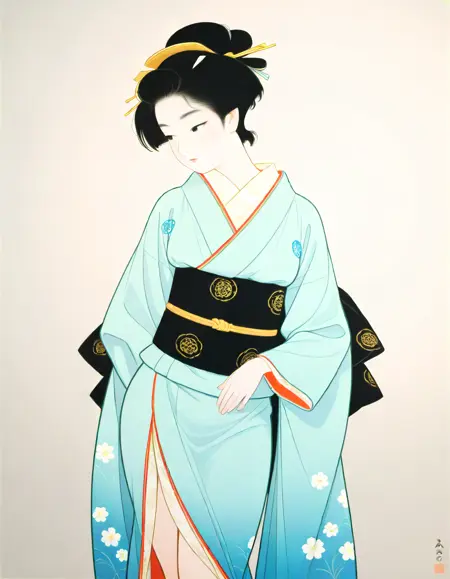 Uemura-Shoen(Nihonga) 上村松園 (日本膠彩畫)