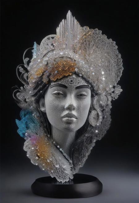 Masterpiece, best quality, 1girl, made of crystals