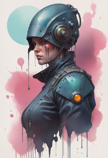 science fiction, professional ominous concept art, by artgerm and greg rutkowski, an intricate, elegant, highly detailed digital painting, concept art, smooth, sharp focus, illustration, in the style of simon stalenhag, wayne barlowe, dramatic, watercolor painting, Inkstains