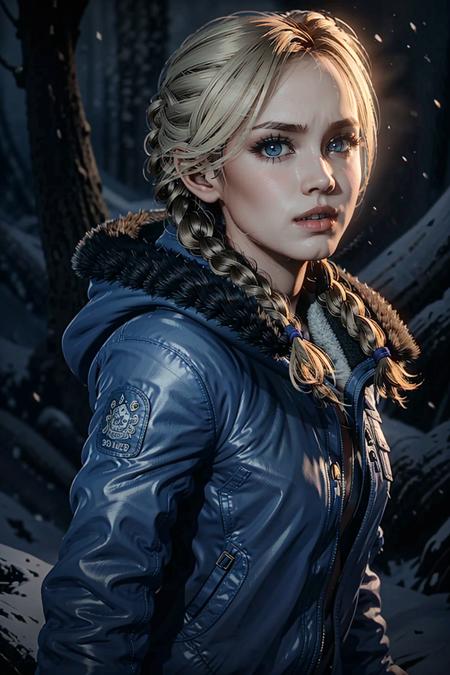 JessicaUntil, 1girl, solo, braid, blonde hair, twin braids, realistic, coat, jacket, long hair, upper body, fur trim, hair over shoulder, dark, hood, blue eyes, blue coat
<lora:epi_noiseoffset2:1>,   <lora:JessicaUntil:0.7>