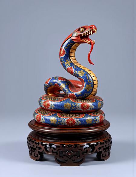 Wood-carved Snake (Flux) V1