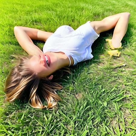 SD3Grl Girl Lying on Grass