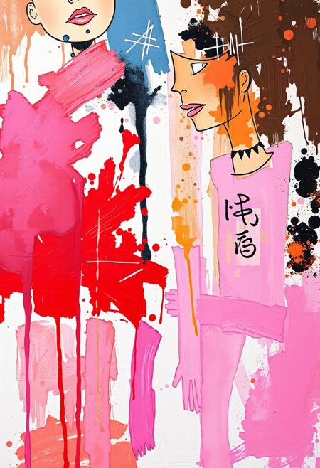 nothing, expressive art, hard stroke painting style