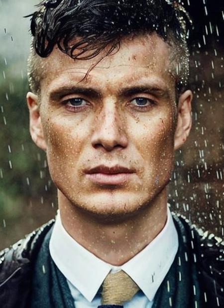 <lora:Thomas Shelby:0.9>, A stunning super closeup intricate full colour portrait of (man:1), (shocked expression), (raining, water dripping off face), (out of breath), (wet hair),
epic character composition,
by ilya kuvshinov, alessio albi, nina masic,
sharp focus, natural lighting, subsurface scattering, f2, 35mm, film grain