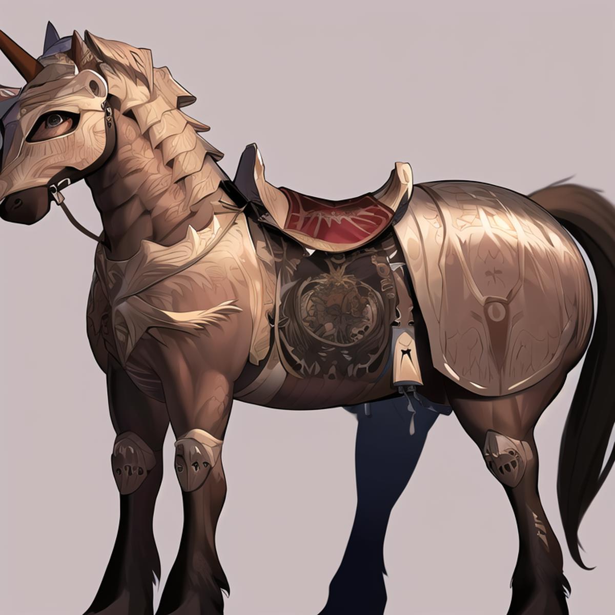 barded steed/armored horse/披甲战马 - v1.0 | Stable Diffusion LoRA 